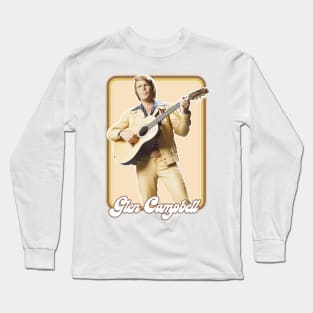 Glen Campbell / Retro 70s Style Fan Design Long Sleeve T-Shirt